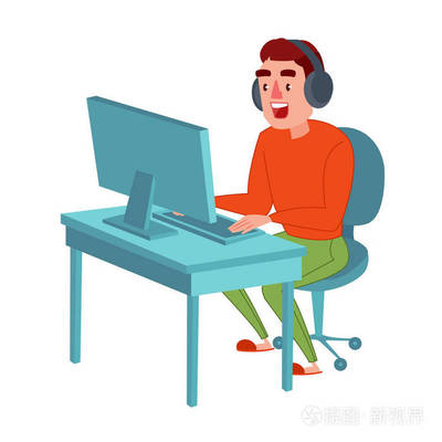 沉浸式快樂 年輕男玩家的游戲時(shí)光